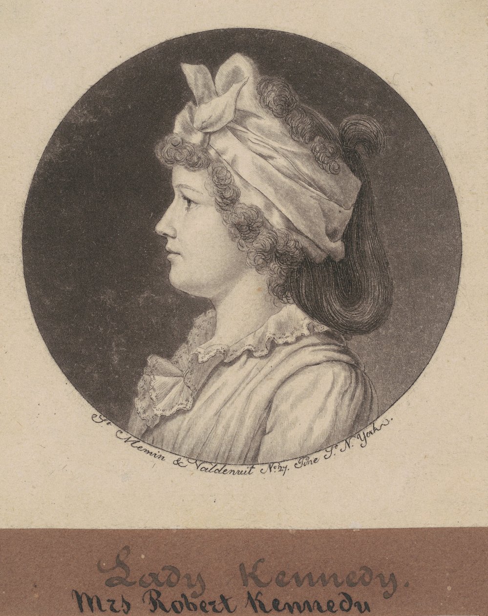Jane Macomb Kennedyová od Charles B. J. Févret de Saint Mémin