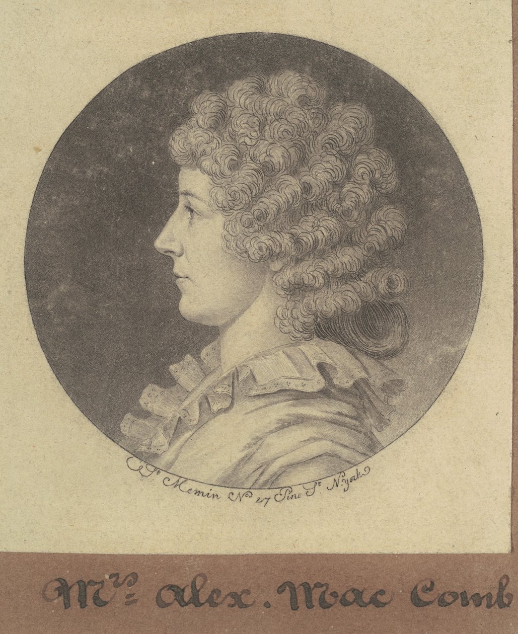 Janette Marshall Macomb od Charles B. J. Févret de Saint Mémin