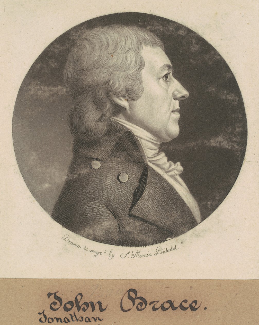 Jonathan Brace, Jr. od Charles B. J. Févret de Saint Mémin