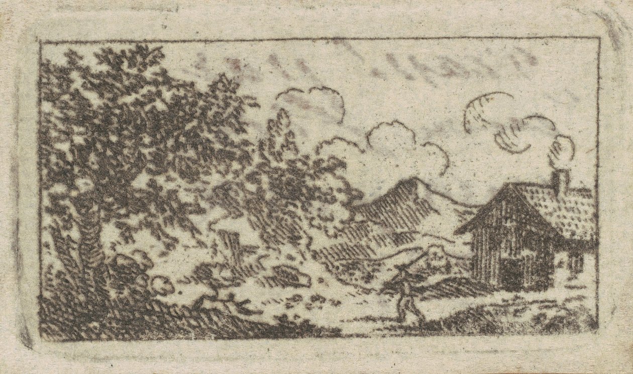 Krajina s domem od Charles B. J. Févret de Saint Mémin