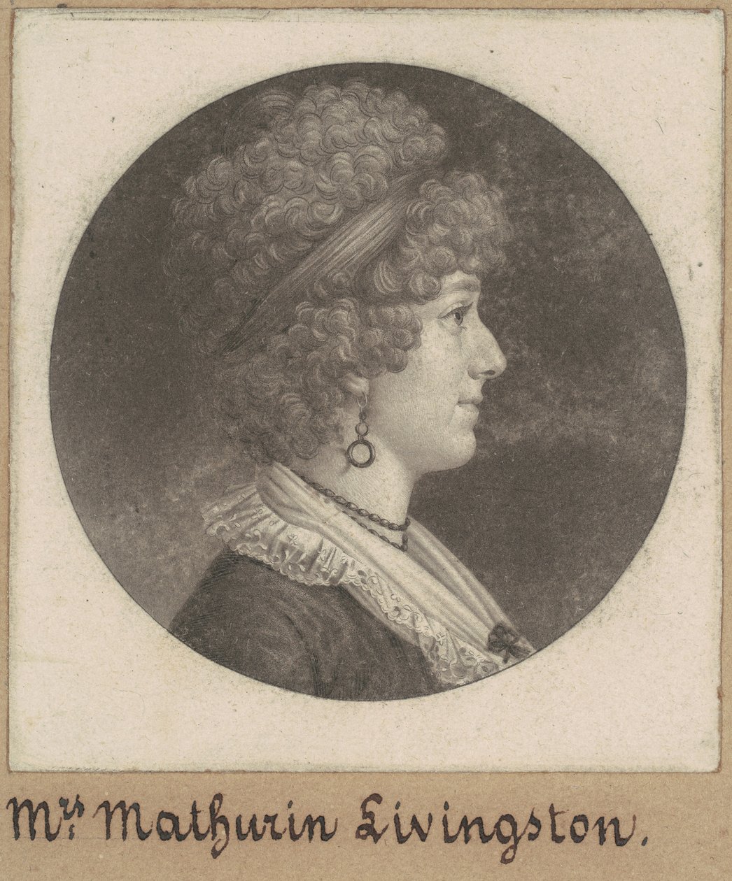 Margaret Lewis Livingston od Charles B. J. Févret de Saint Mémin