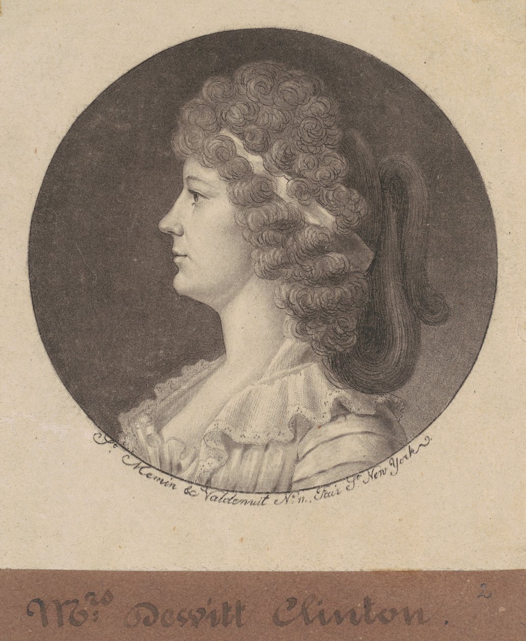 Maria Franklin Clintonová od Charles B. J. Févret de Saint Mémin