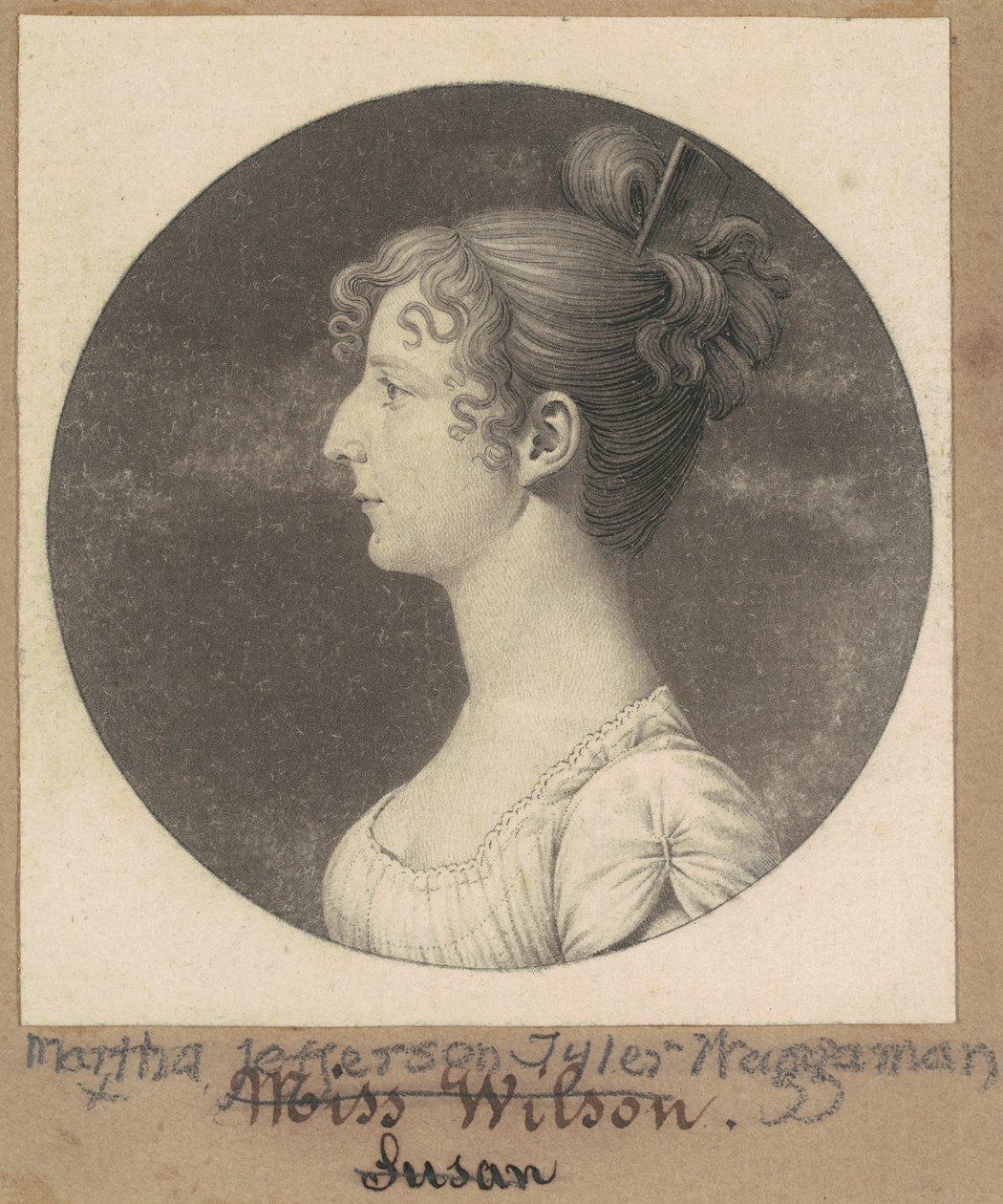 Martha Jefferson Tyler Waggaman od Charles B. J. Févret de Saint Mémin