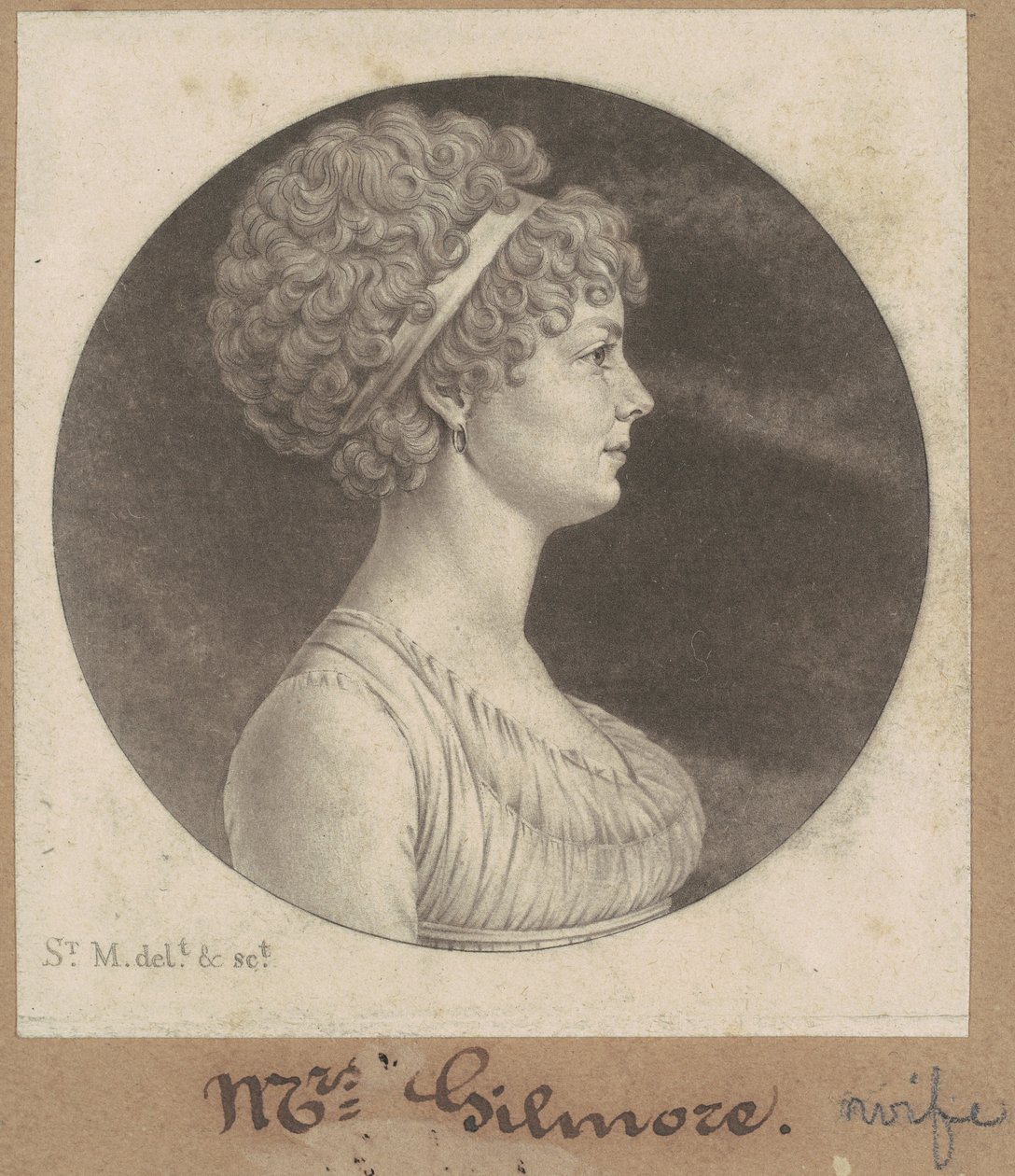 Mary Ann Smith Gilmorová od Charles B. J. Févret de Saint Mémin