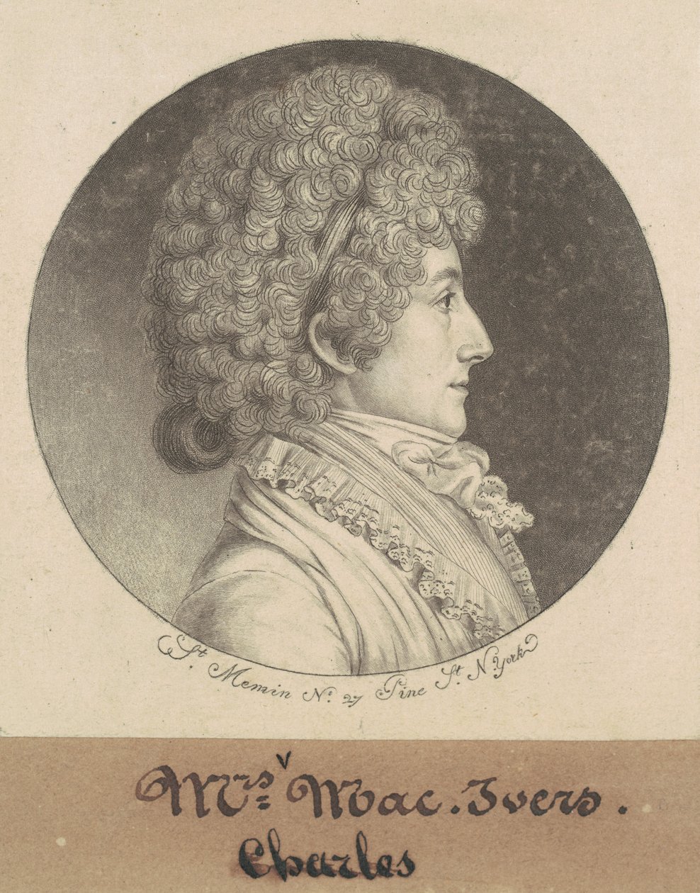 Mary Bache McEvers od Charles B. J. Févret de Saint Mémin
