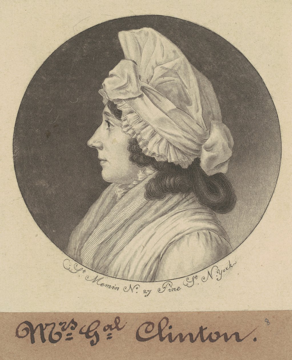 Mary Little Grey Clintonová od Charles B. J. Févret de Saint Mémin