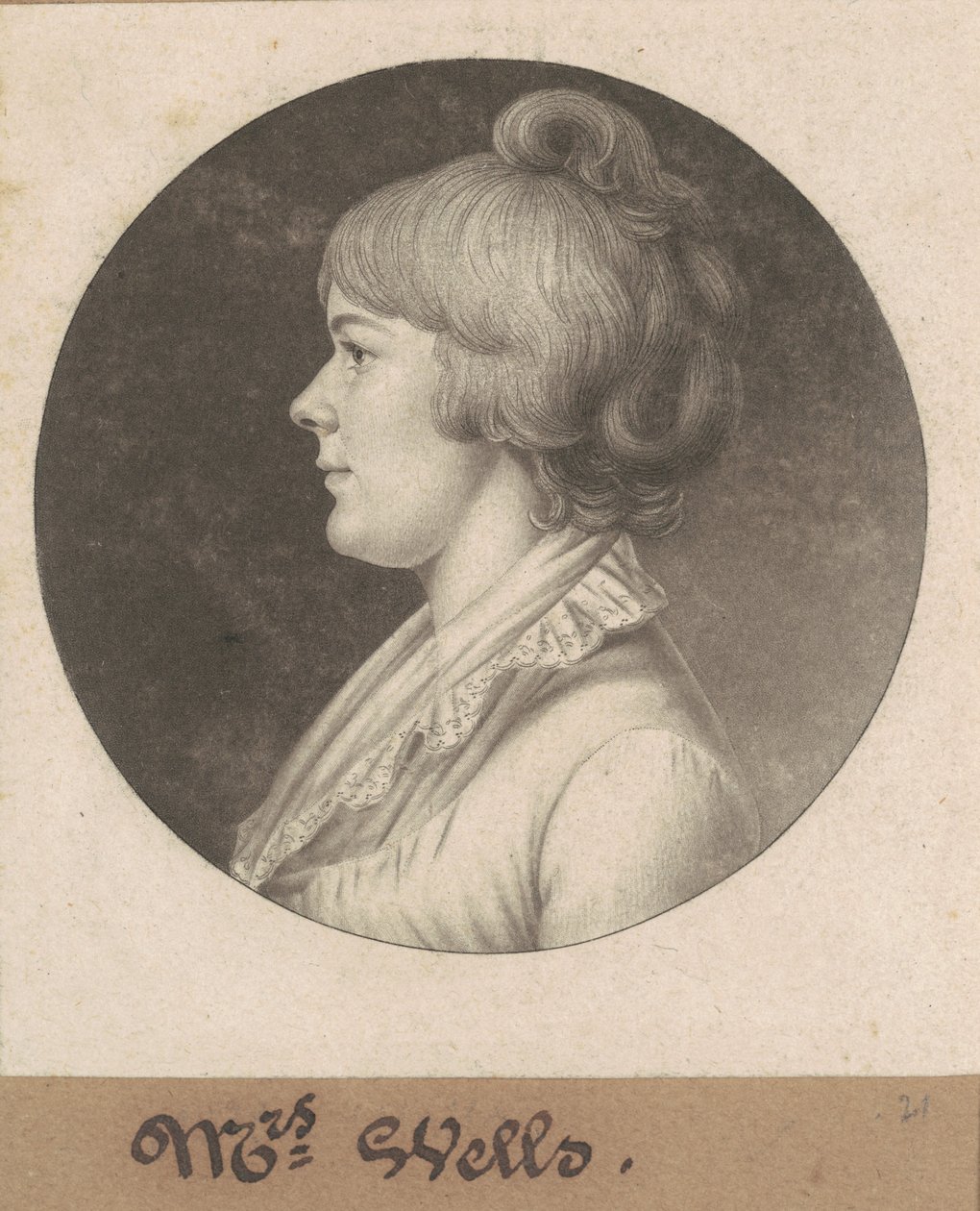 Mary Wright Sonntag Wells od Charles B. J. Févret de Saint Mémin