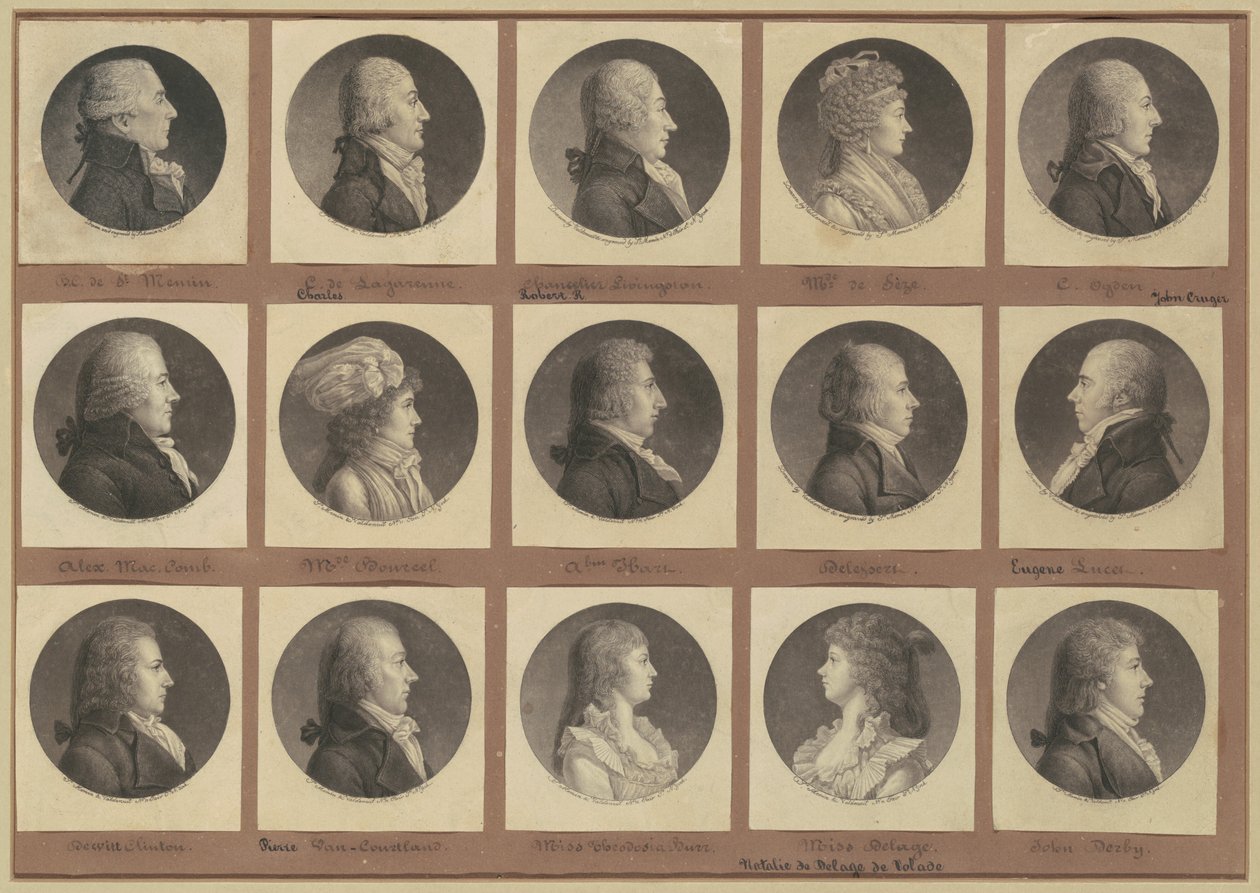 Sbírka portrétů Saint-Mémin, skupina 1 od Charles B. J. Févret de Saint Mémin
