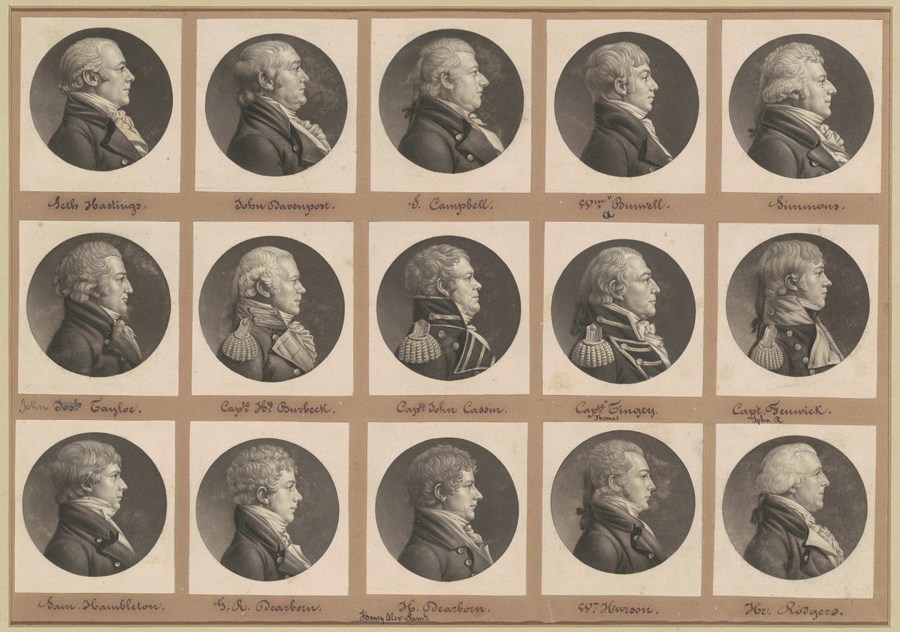 Sbírka portrétů Saint-Mémin, skupina 34 od Charles B. J. Févret de Saint Mémin