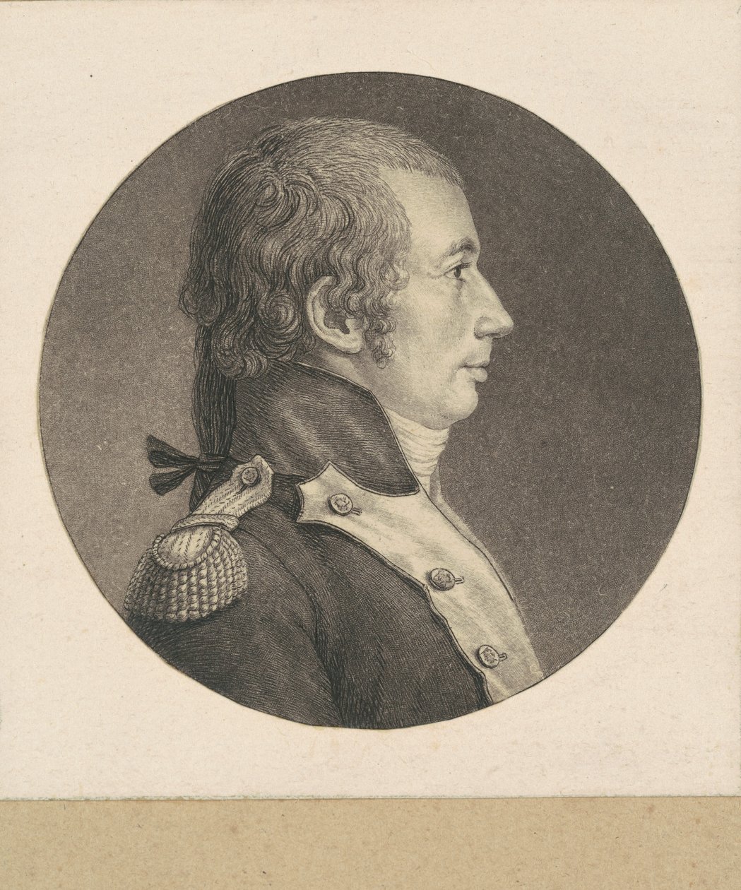 Neznámý plukovník francouzské pěchoty od Charles B. J. Févret de Saint Mémin