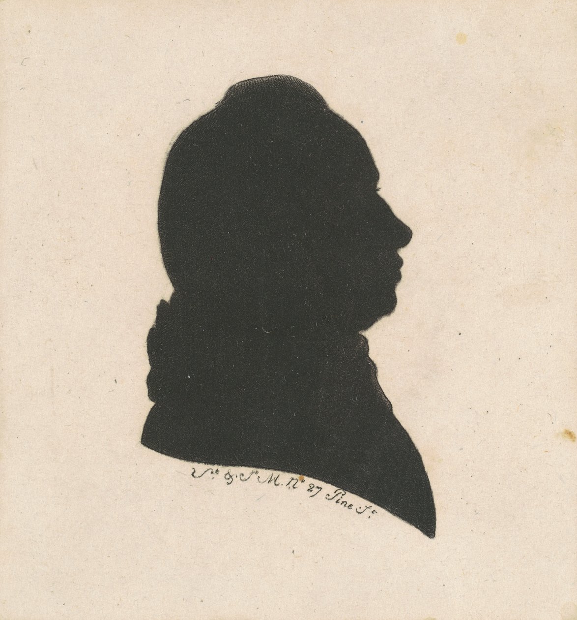 Neznámá mužská silueta od Charles B. J. Févret de Saint Mémin
