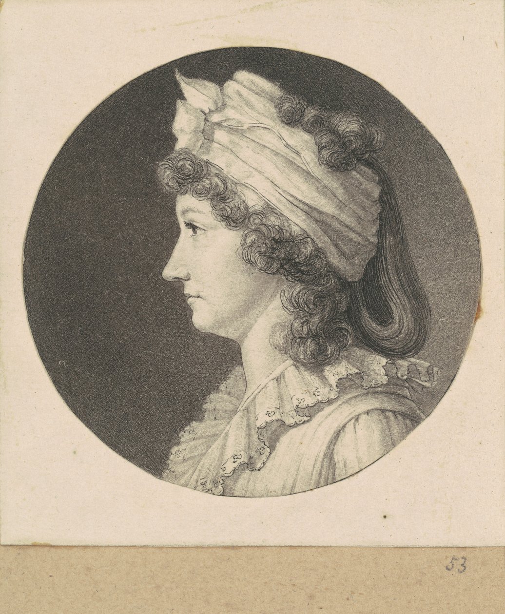 Neznámá žena od Charles B. J. Févret de Saint Mémin