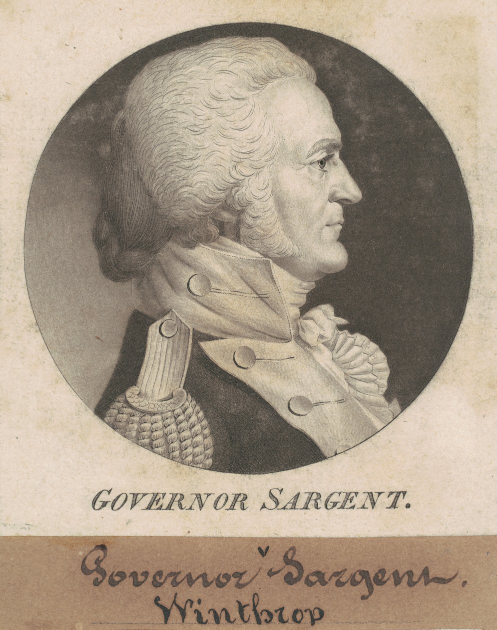Winthrop Sargent od Charles B. J. Févret de Saint Mémin
