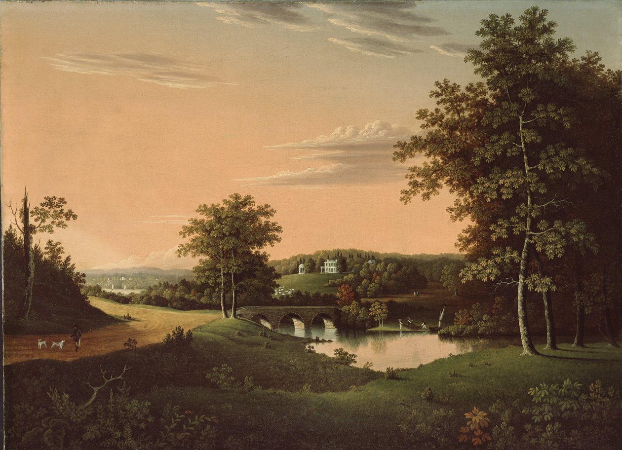 Point Breeze, panství Josepha-Napoléona Bonaparte v Bordentown, New Jersey, 1817-20 od Charles B. Lawrence