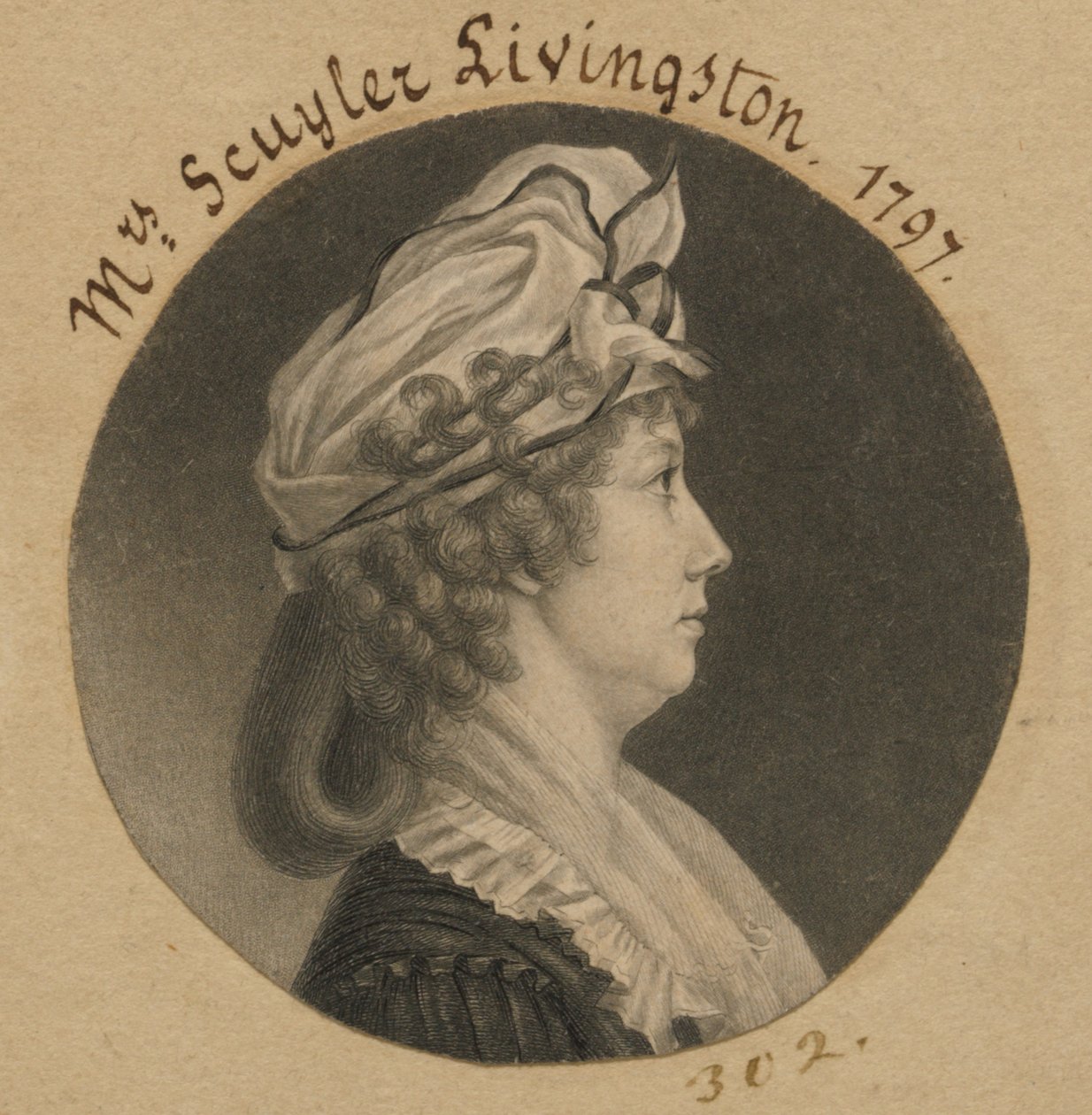 Eliza Barclay Livingston od Charles Balthazar Julien Févret de Saint-Mémin