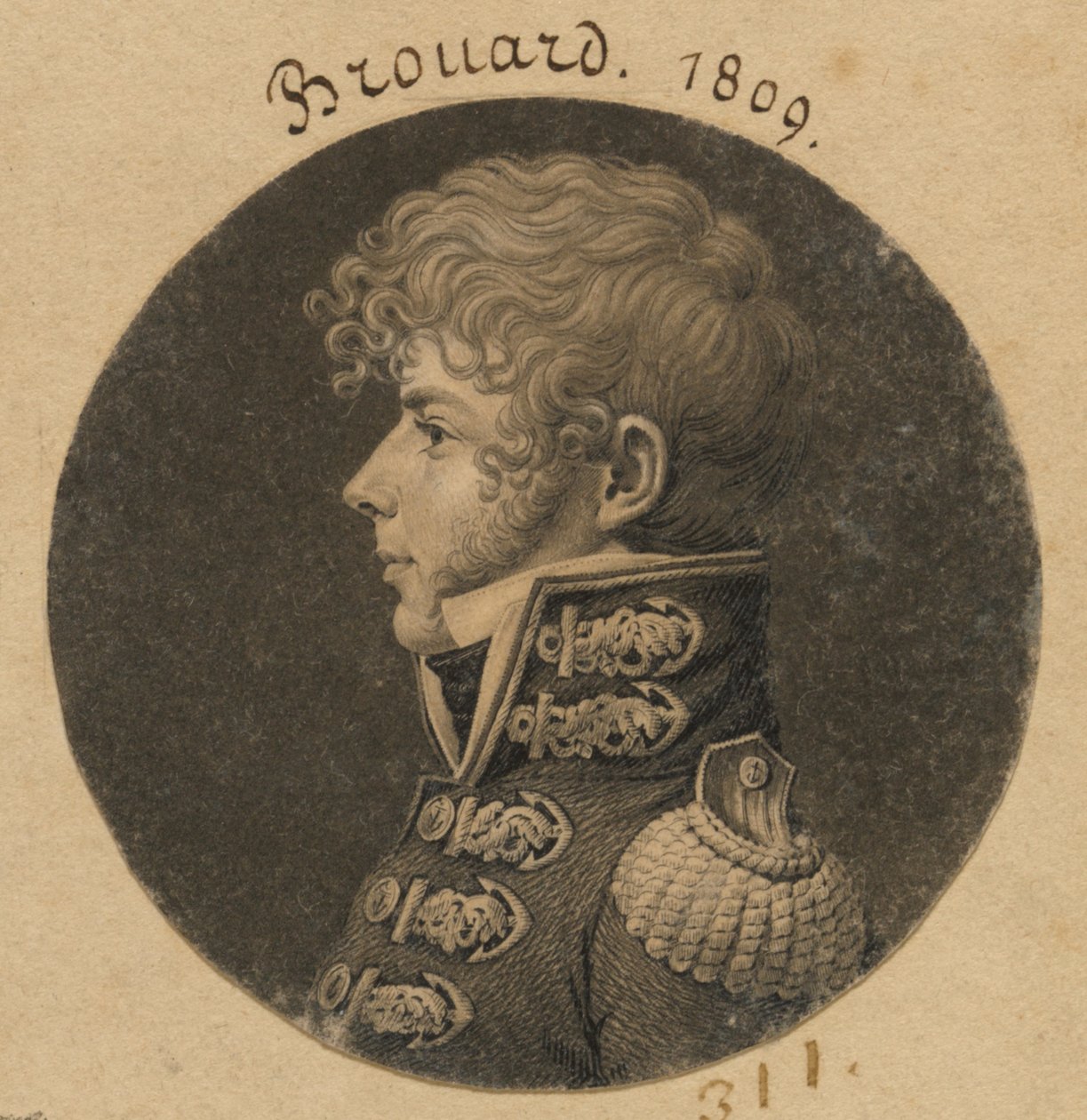 Michel Angelique Brouardová od Charles Balthazar Julien Févret de Saint-Mémin