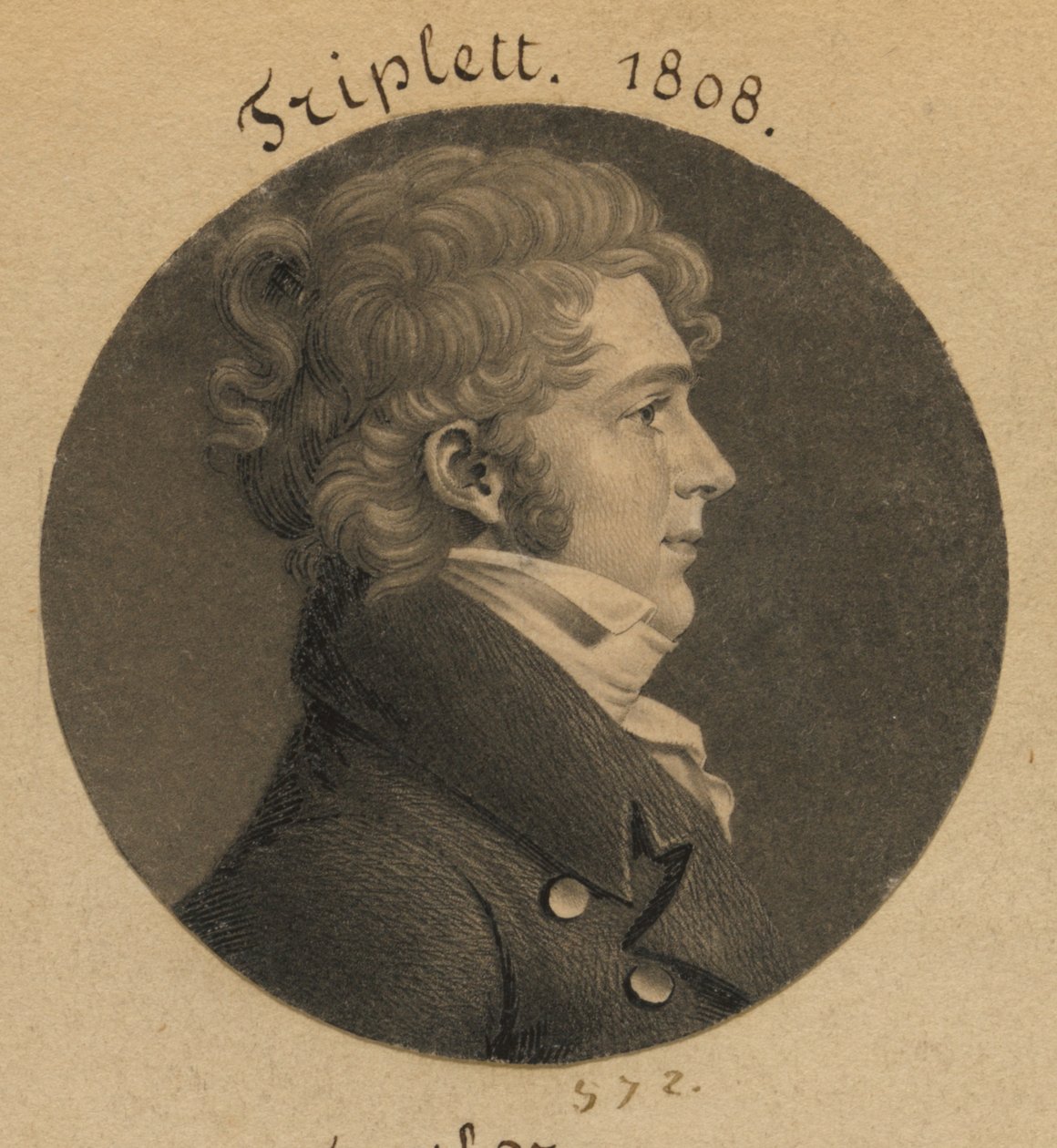 Možná Danile Triplett nebo J. N. Luckett od Charles Balthazar Julien Févret de Saint-Mémin