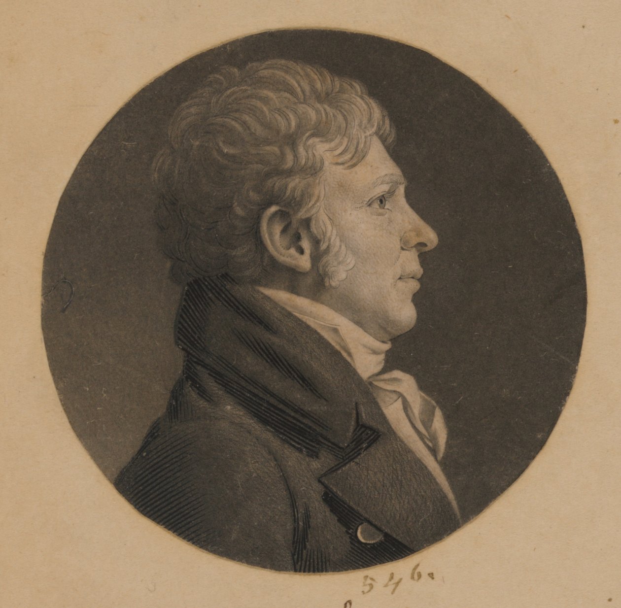 Neznámý muž od Charles Balthazar Julien Févret de Saint-Mémin