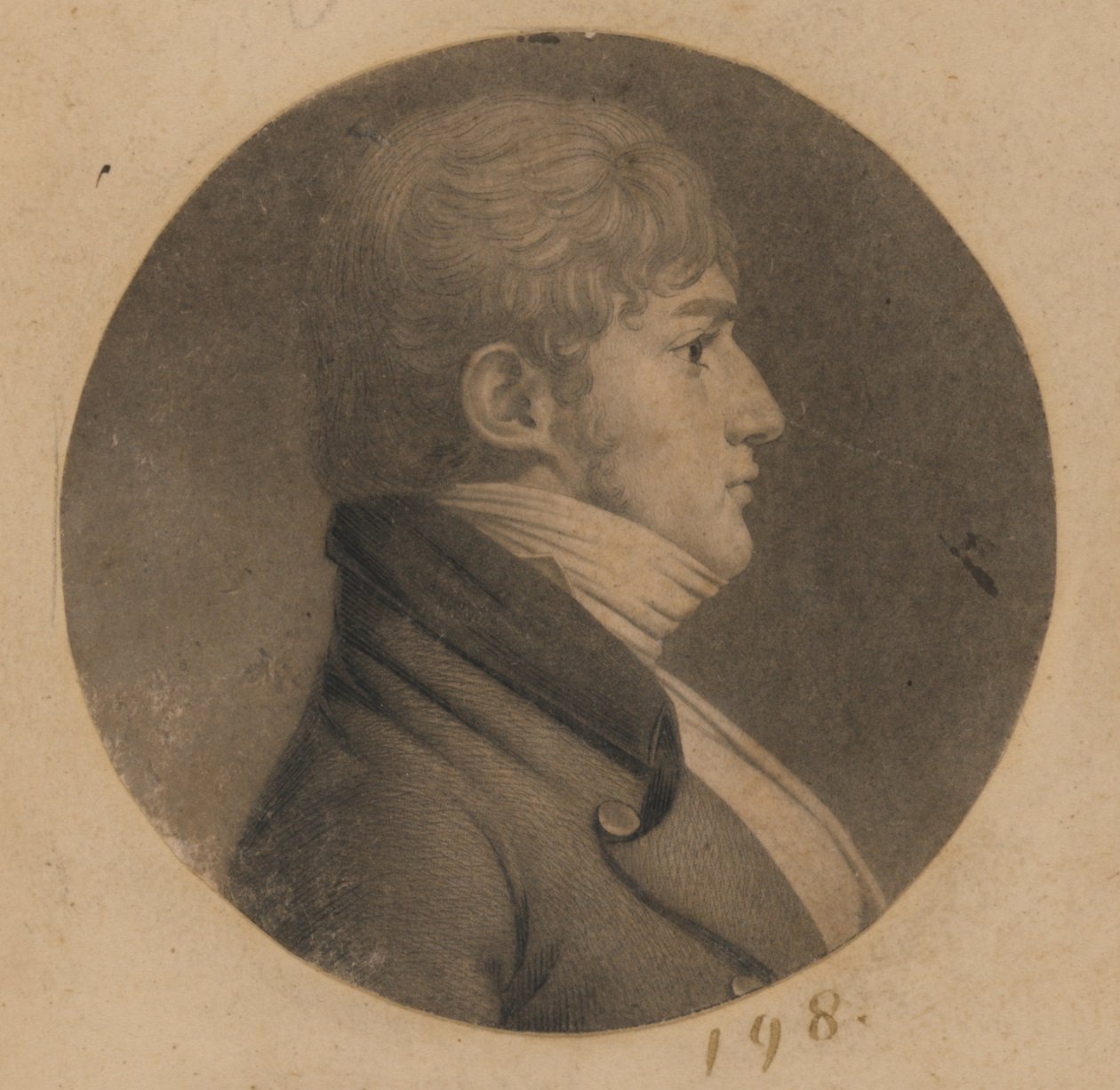 Neznámý muž od Charles Balthazar Julien Févret de Saint-Mémin