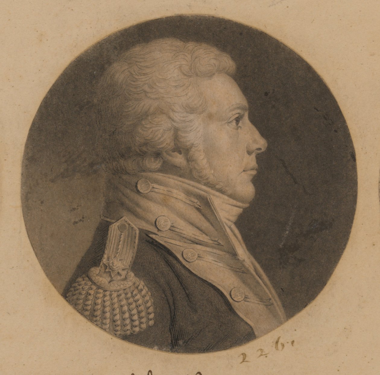 Neznámý muž od Charles Balthazar Julien Févret de Saint-Mémin