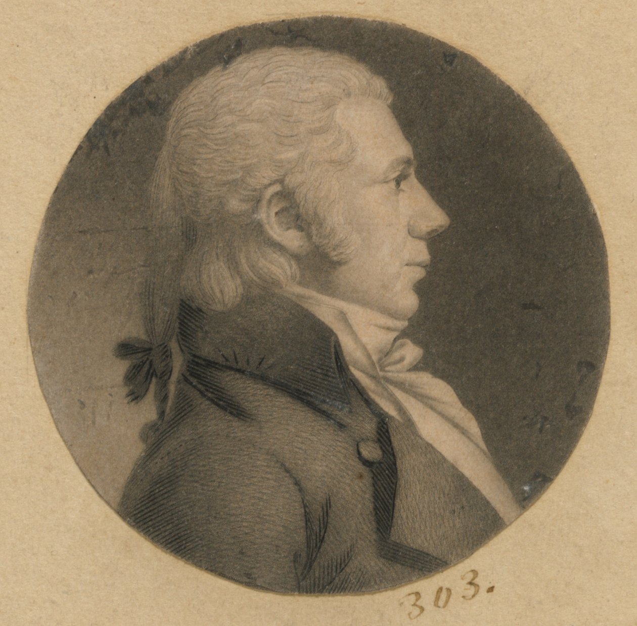 Neznámý muž od Charles Balthazar Julien Févret de Saint-Mémin