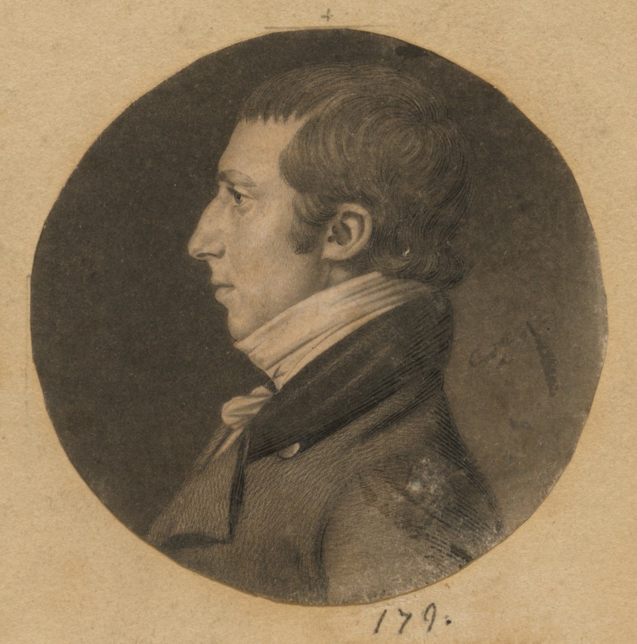 Neznámý muž od Charles Balthazar Julien Févret de Saint-Mémin