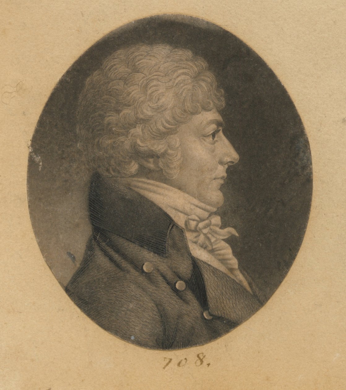 Neznámý muž od Charles Balthazar Julien Févret de Saint-Mémin