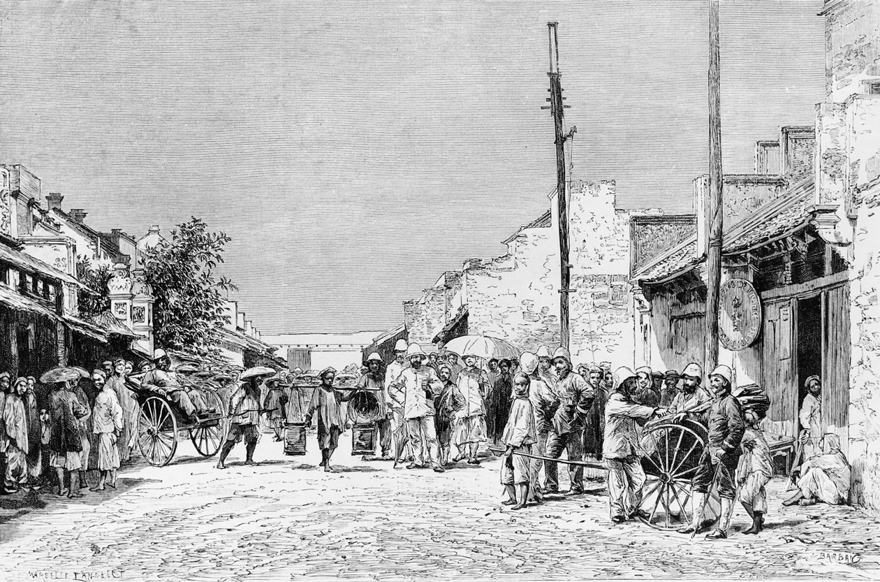 Francouzská rezidence v Hanoji, 1884 od Charles Barbant