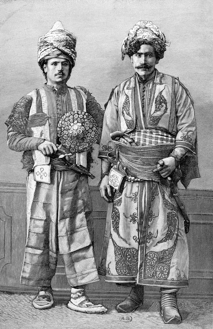 Kurdové z Hazou. Rytina od Barbana z fotografie. od Charles Barbant