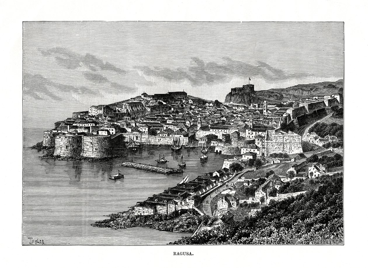 Ragusa, Sicílie, Itálie, 1879 od Charles Barbant