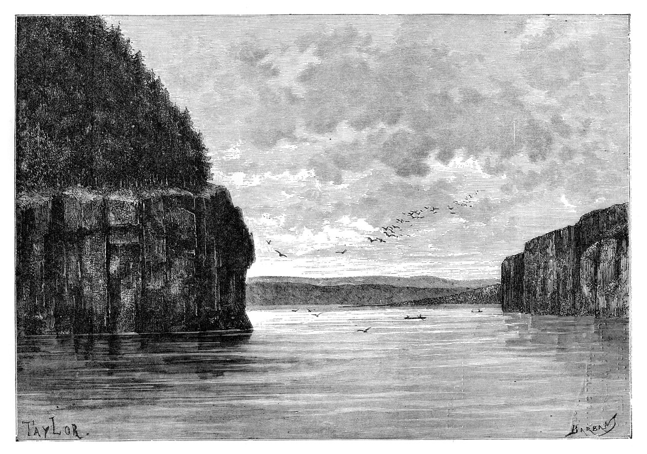 Řeka Angara, pod peřejemi Padunskiy, Sibiř, Rusko, 1895. od Charles Barbant