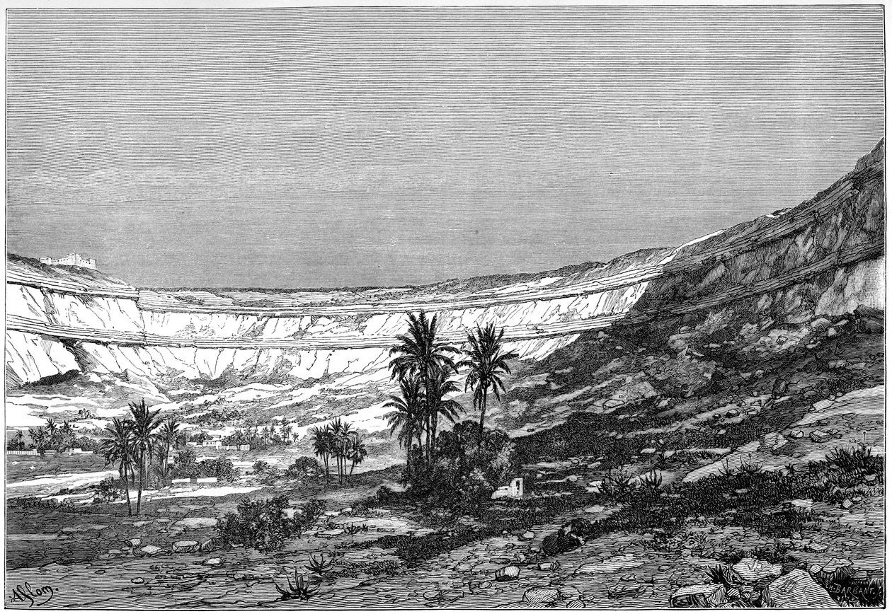 Cirque Kasr-el-jebel, Sýrie, c1890 od Charles Barbant