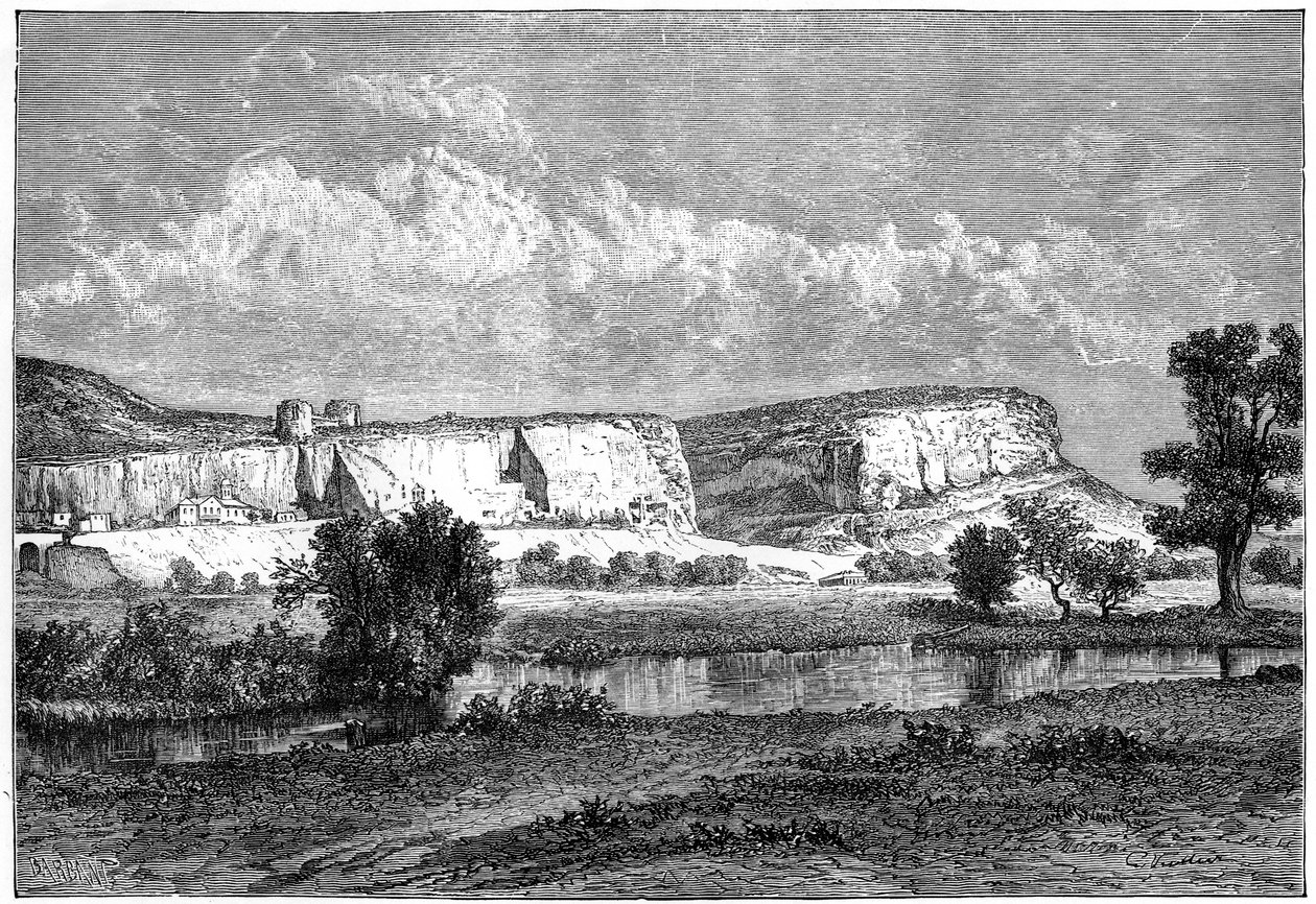 Skály Inkerman, Krym, Ukrajina, 19. století. od Charles Barbant