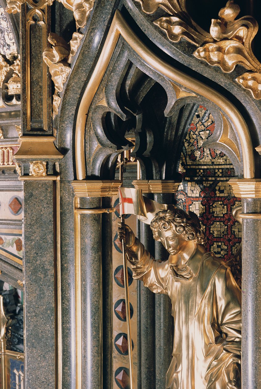 Detail krbu v Robing Room malovaném dřevem od Charles Barry
