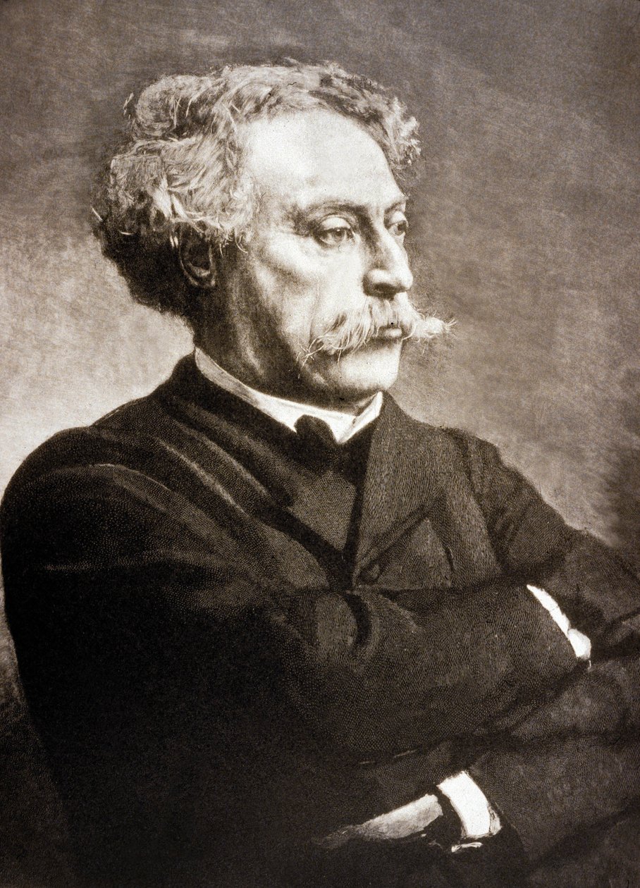 Alexandre Dumas Fils (1824-1895) francouzský spisovatel, podle Leona Bonnata (rytina) od Charles Baude