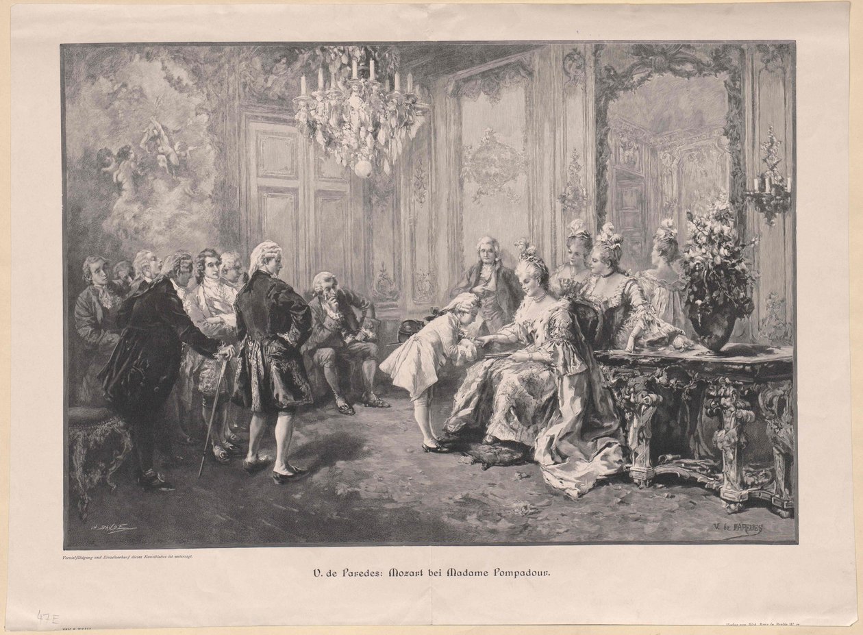 Mozart před madame Pompadour od Charles Baude