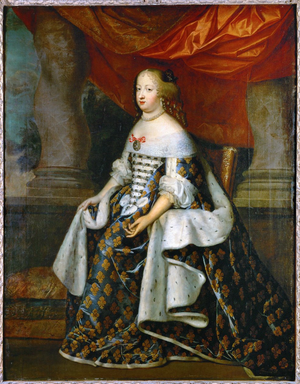 Marie Terezie Rakouská, francouzská královna, manželka Ludvíka XIV... (malba na plátně) od Charles Beaubrun