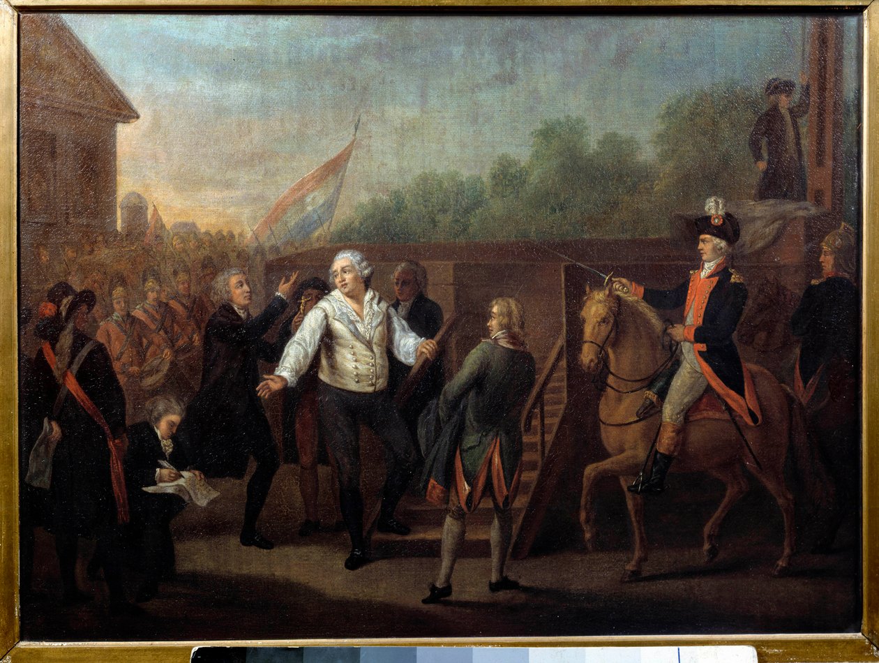 Ludvík XVI. šel na lešení 21. ledna 1793. Anglické malířství Charlese Benazecha (1767 - 1794) od Charles Benazech