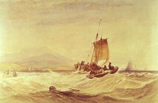 Donegal Bay, kolem roku 1841 (akvarel) od Charles Bentley