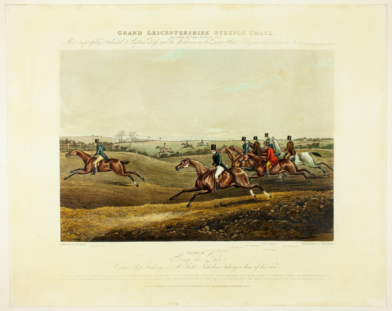 Jízda v tempu, z Velké steeplechase přes Leicestershire od Charles Bentley