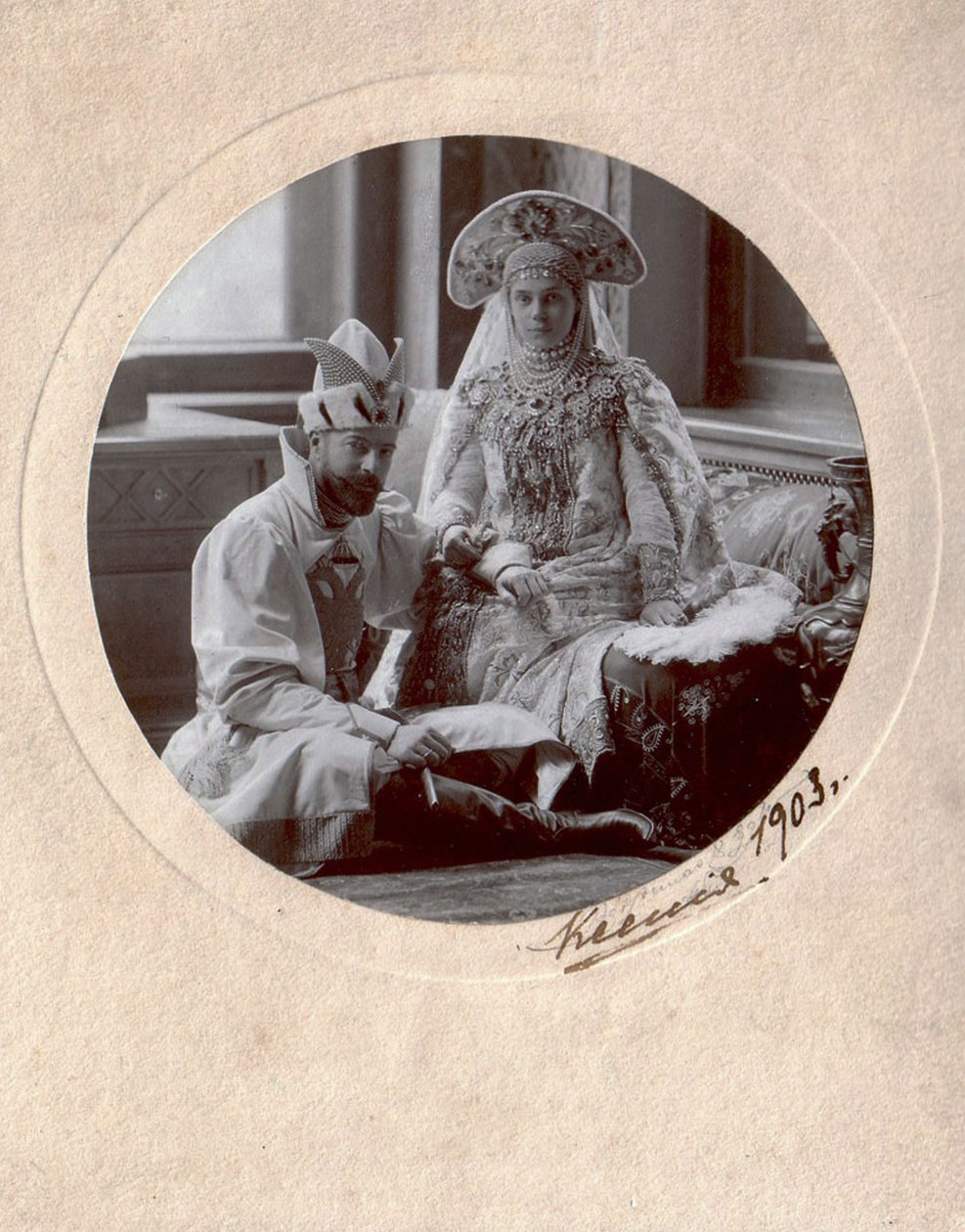 Velkokníže Alexander Michajlovič a velkovévodkyně Xenia Alexandrovna Ruska, 1903 od Charles Bergamasco