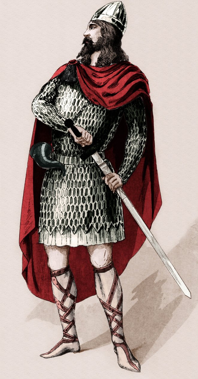 Francouzský rytíř Roland de Roncevaux (tisk) od Charles Bianchini