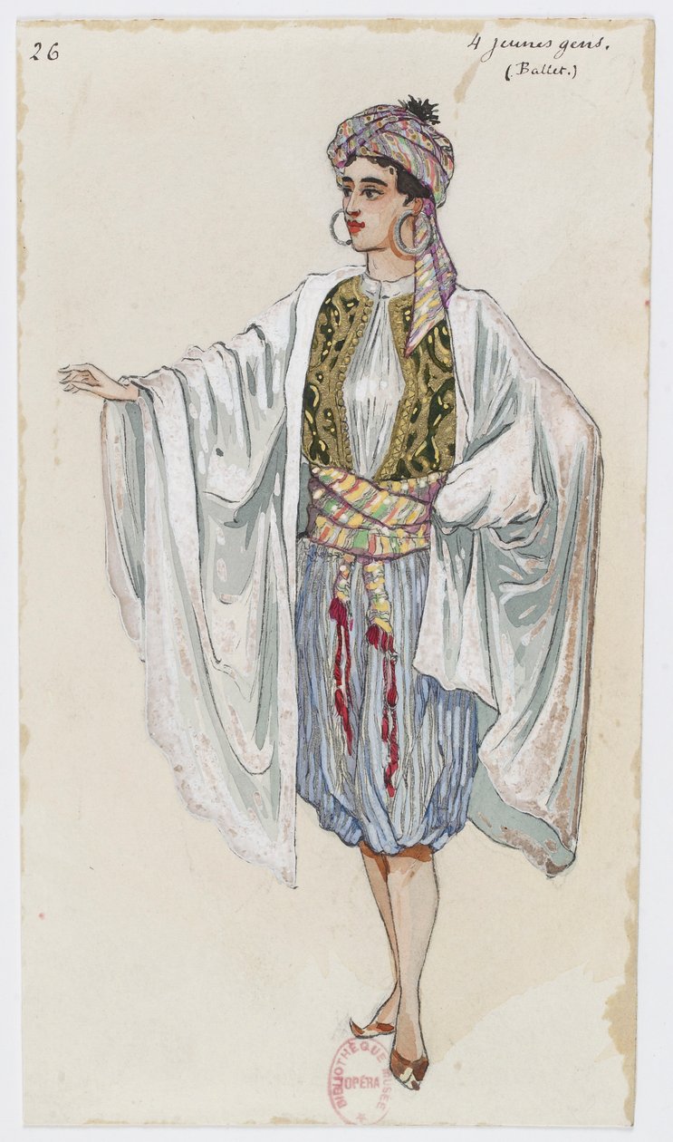 Holmès - Černá hora - kostýmy Charles Bianchini - 26. Čtyři mladí muži. Balet od Charles Bianchini