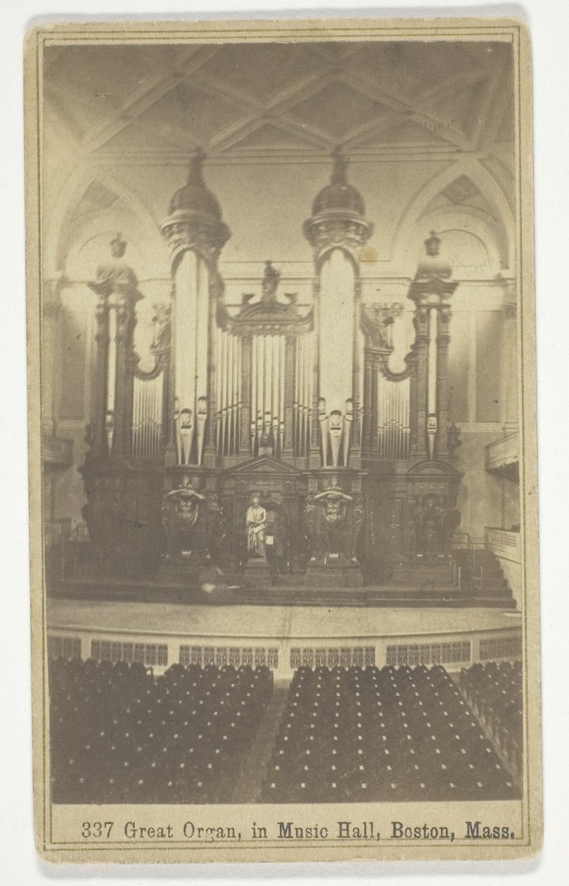 337 Velké varhany v Music Hall, Boston, Mass od Charles Bierstadt