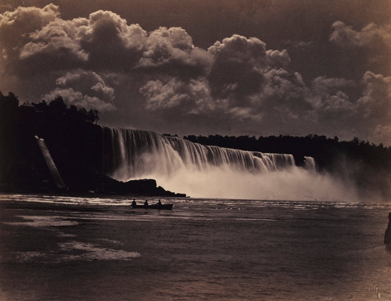 Niagara, s lodí od Charles Bierstadt