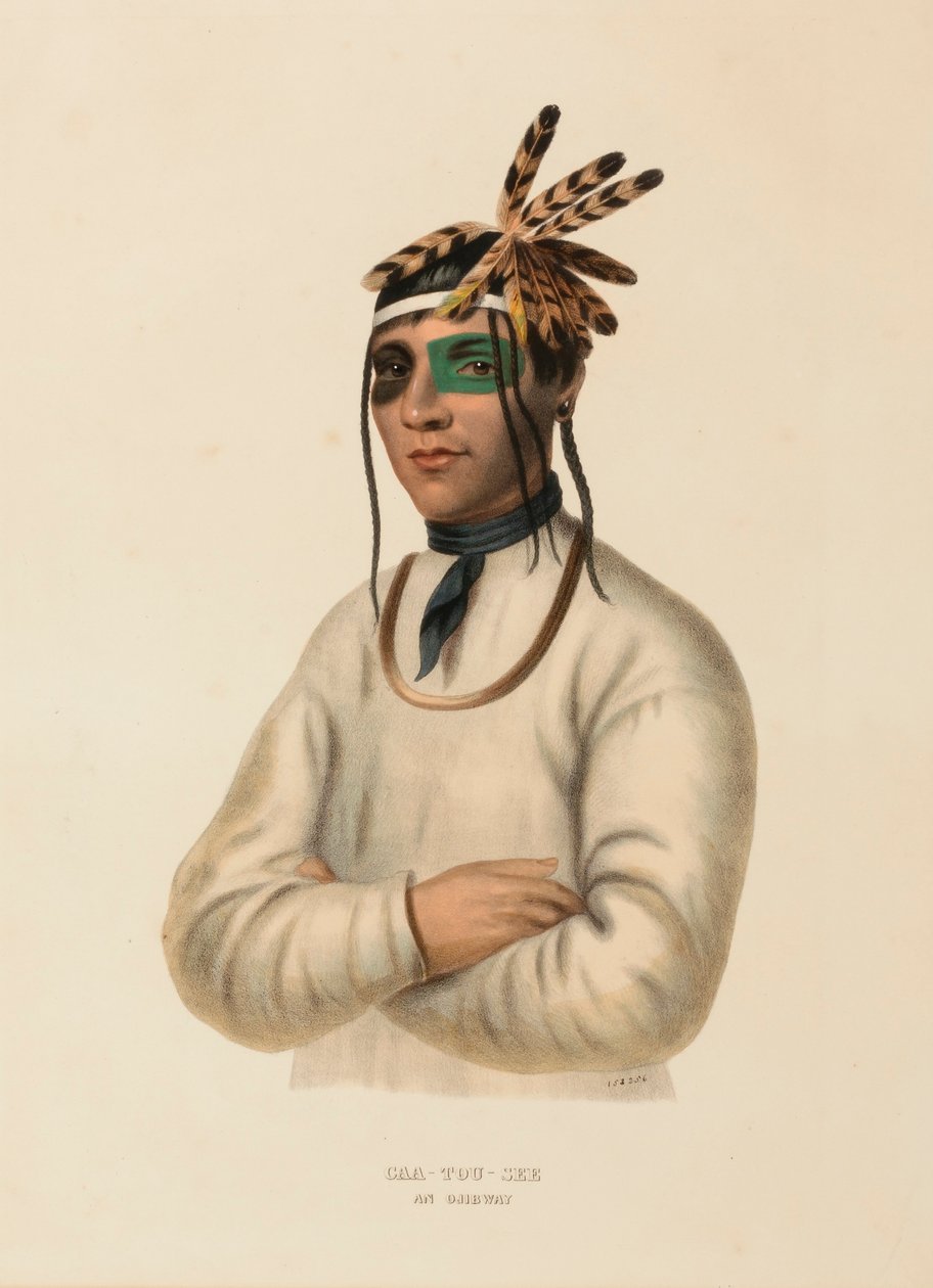 CAA-TOU-SEE. z knihy Dějiny indiánských kmenů Severní Ameriky. od Charles Bird King