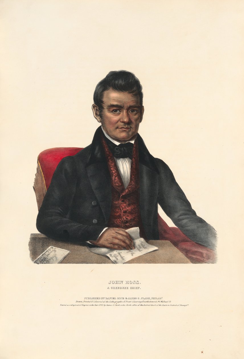 John Ross – náčelník kmene Čerokíů od Charles Bird King