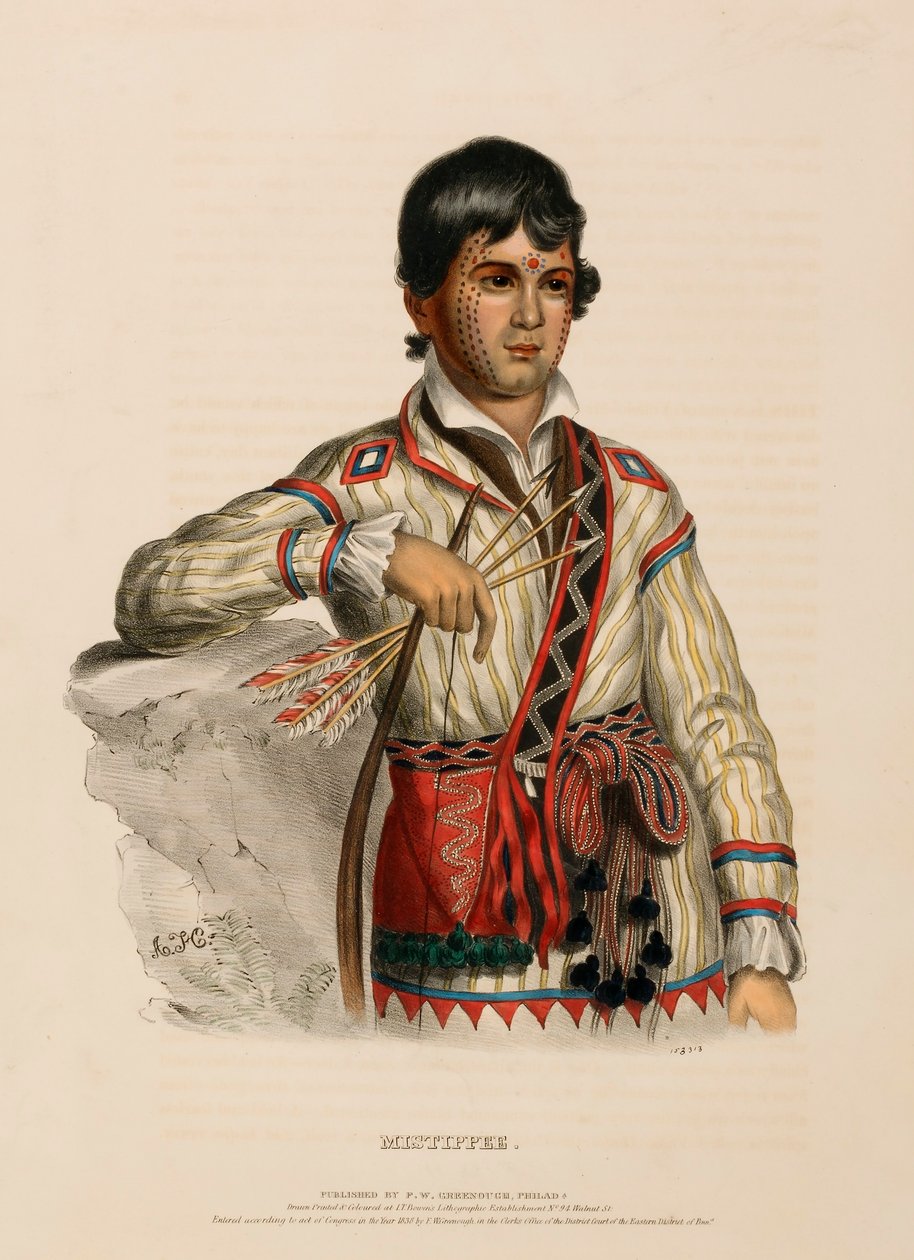 MISTIPPEE., z knihy Dějiny indiánských kmenů Severní Ameriky od Charles Bird King