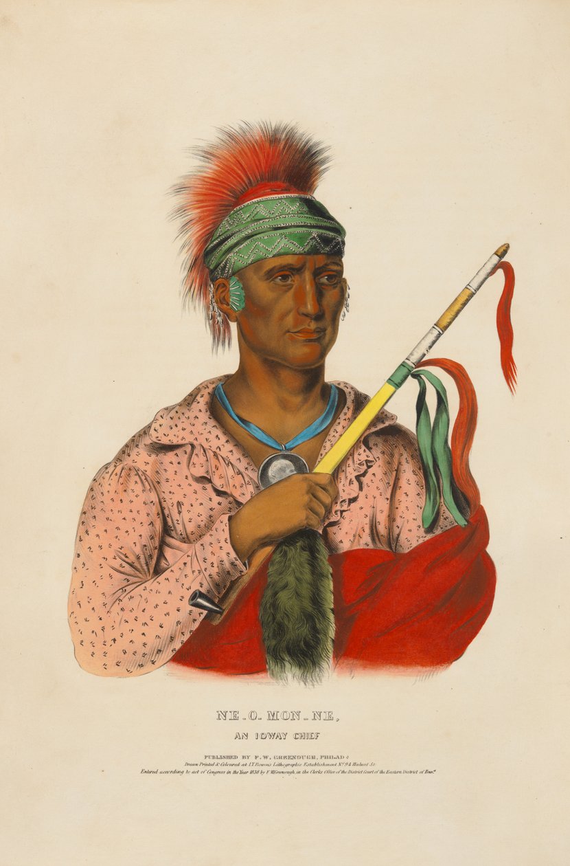 Ne-o-mon-ne - náčelník kmene Ioway od Charles Bird King