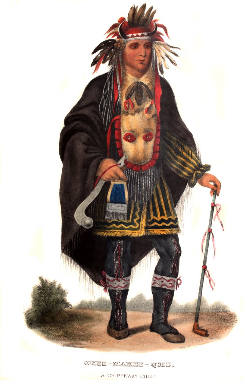 Okeemakeequid, šéf Chippeway od Charles Bird King
